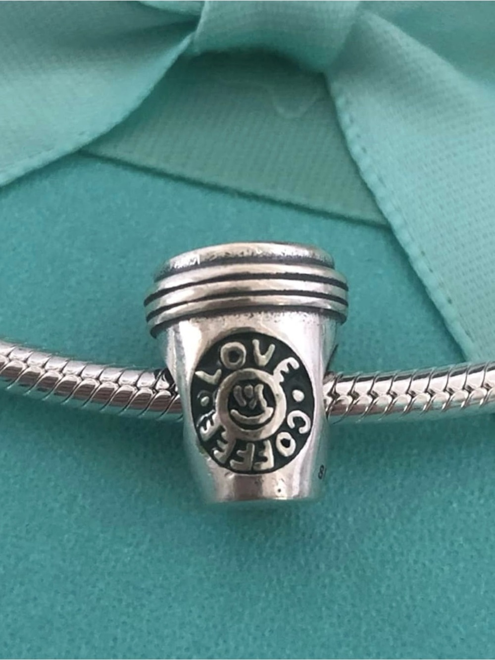 Sterling Silver Coffee Charm .925